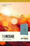 The Message Large-Print Deluxe Gift Bible Leatherlook Teal